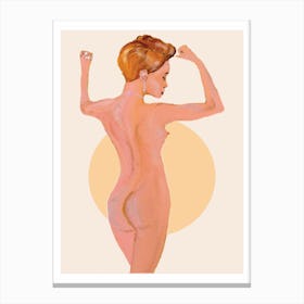 Nude Woman Abstract Canvas Print