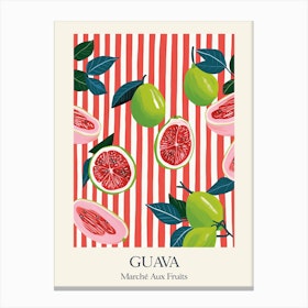 Marche Aux Fruits Guava Fruit Summer Illustration 3 Canvas Print