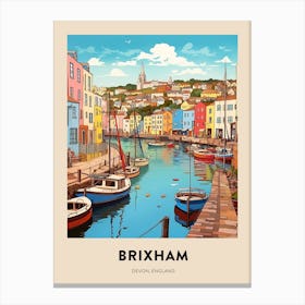 Devon Vintage Travel Poster Brixham 2 Canvas Print