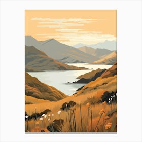 Queen Charlotte Track New Zealand 2 Hiking Trail Landscape Canvas Print