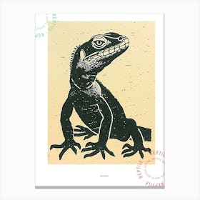Iguana Bold Block 7 Poster Canvas Print