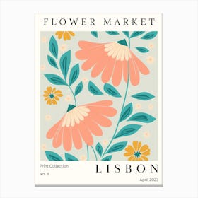 Flower Market Lisbon Canvas Print