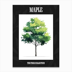 Maple Tree Pixel Illustration 3 Poster Canvas Print
