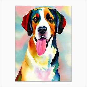 Greater Swiss Mountain Dog 2 Watercolour dog Canvas Print