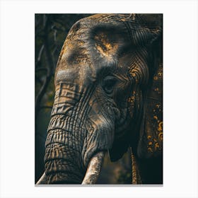 Elephants In The Wild Canvas Print