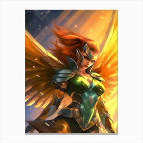 Hawkgirl Painting Canvas Print