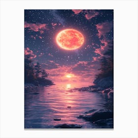 Moon In The Sky 5 Canvas Print