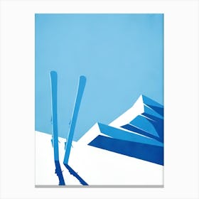 Skis On Snow Canvas Print