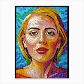 Mosaic Of A Woman 2 Canvas Print