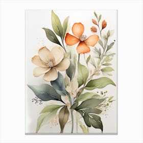 Watercolor Flowers 8 Canvas Print