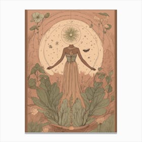 Shamanic Woman Boho Canvas Print