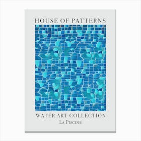 House Of Patterns La Piscine Water 7 Canvas Print