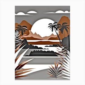 Paper Cut Art Canvas Print