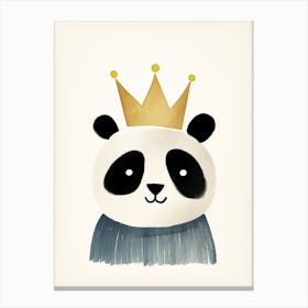Little Panda 6 Wearing A Crown Canvas Print