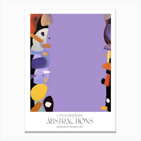 Purple Terrazzo Abstract Exhibition Poster Canvas Print