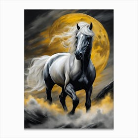 Horse In The Moonlight 69 Canvas Print