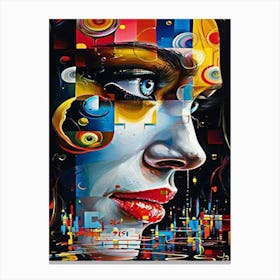 Woman'S Face Canvas Print