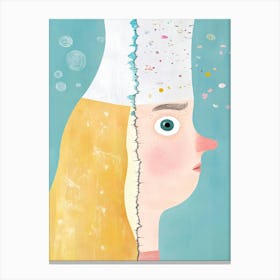 Girl With A Broken Head Canvas Print