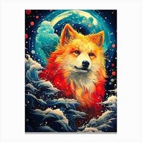 Fox In The Sea Canvas Print