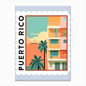 Puerto Rico 1 Travel Stamp Poster Canvas Print