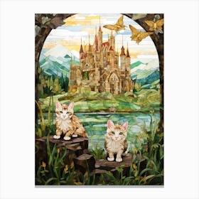 Mosaic Kittens & Kittens Canvas Print