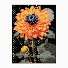 Surreal Florals Asters 1 Flower Painting Canvas Print