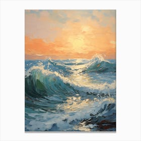 Sunset At Sea Canvas Print