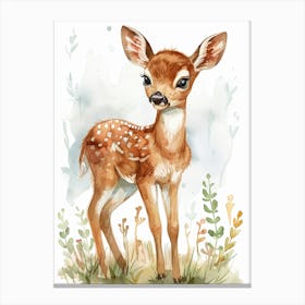 Fawn Painting Canvas Print