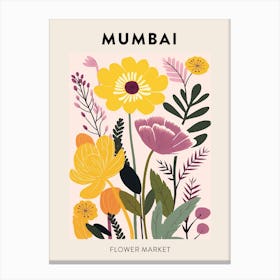 Flower Market Poster Mumbai India Canvas Print