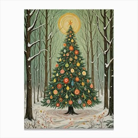 Christmas Tree In The Woods no1 Canvas Print