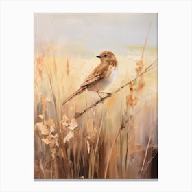 Bird Painting Sparrow 2 Canvas Print