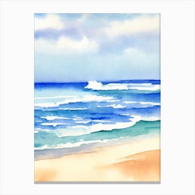 Blueys Beach, Australia Watercolour Canvas Print