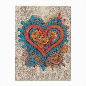 Heart Of Gears Canvas Print