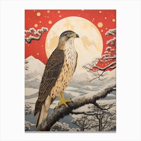 Bird Illustration Falcon 2 Canvas Print