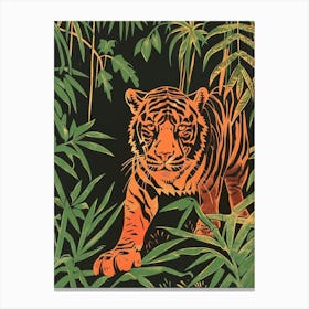 Zoo Austin Texas Colourful Blockprint 2 Canvas Print