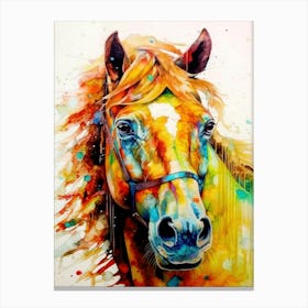 Colorful Horse Painting animal Canvas Print