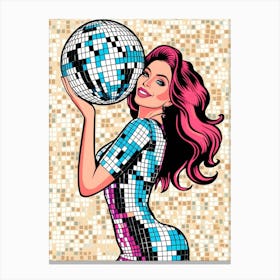 Disco Ball Girl 2 Canvas Print