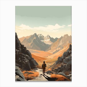 John Muir Trail Usa 3 Hiking Trail Landscape Canvas Print