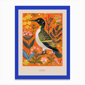 Spring Birds Poster Loon 2 Canvas Print