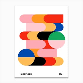 Geometric Bauhaus Poster 22 Canvas Print