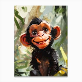 Cute Chimpanzee Canvas Print