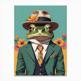 Frog In A Suit (16) Canvas Print