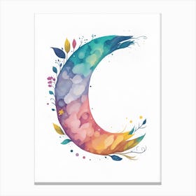 Colorful Letter C Illustration 45 Canvas Print