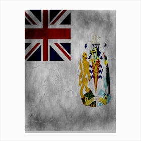 British Antarctic Territory Flag Texture Canvas Print