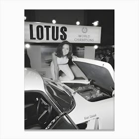 Actress Diana Rigg Of The Avengers Poses On A Lotus Elan At The Show Canvas Print