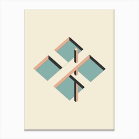 Impossible Object 2 Abstract Minimal Canvas Print