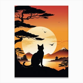 Japan Cat Art 21 Canvas Print