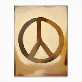 Peace Sign Symbol Abstract Painting Canvas Print