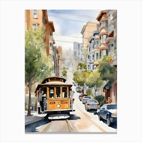 Cable Car In San Francisco Canvas Print