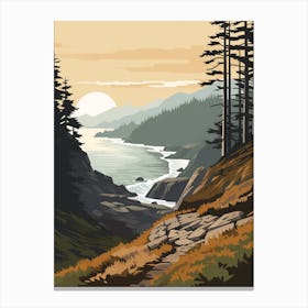 West Coast Trail Canada 3 Hiking Trail Landscape Canvas Print